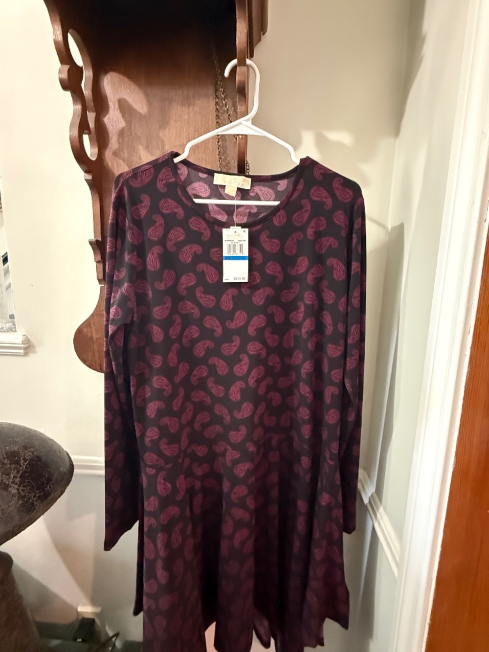 Ann Taylor Maroon Paisley Dress